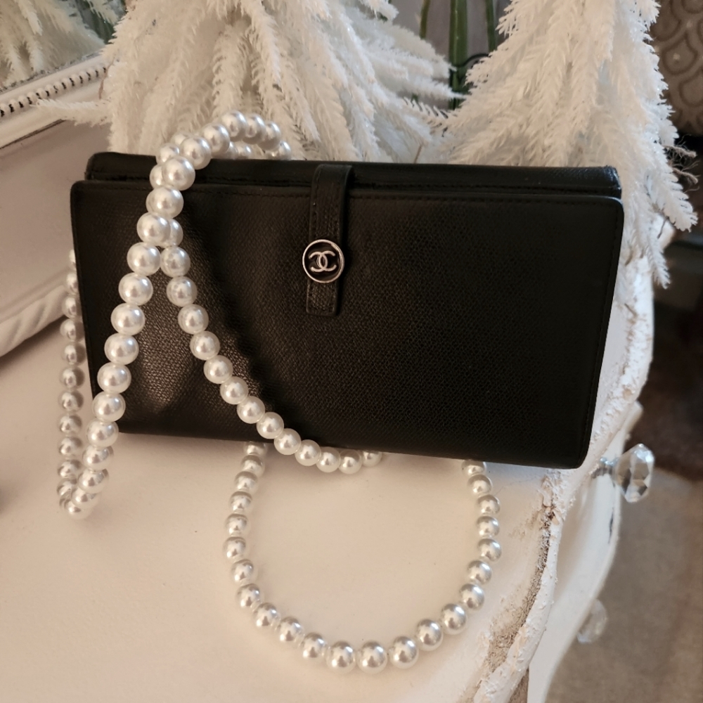 ‼️SOLD‼️. CHANEL Sevruga Leather French Purse / WOC - Picture 16 of 16